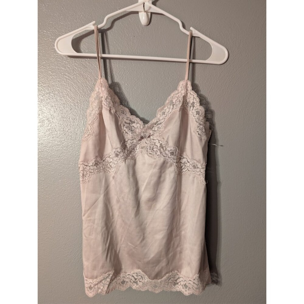 Emporio Armani Camisole Top Medium Lavender Lilac Satin Lace Cami